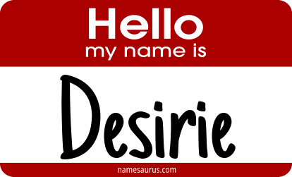 Hello my name is Desirie png download
