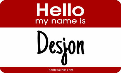 Hello my name is Desjon png download