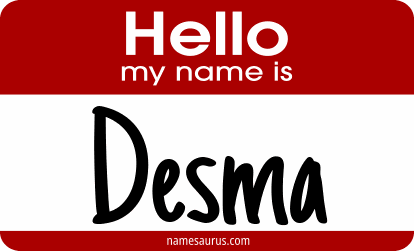Hello my name is Desma png download