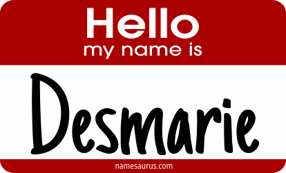 Hello my name is Desmarie png download
