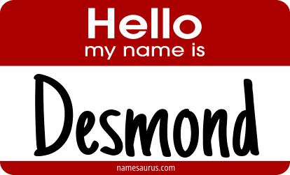 Hello my name is Desmond png download
