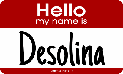 Hello my name is Desolina png download