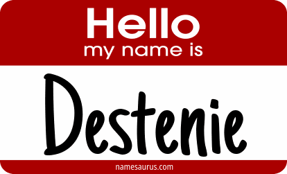 Hello my name is Destenie png download