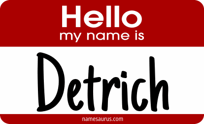 Hello my name is Detrich png download