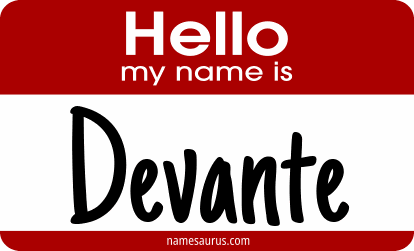 Hello my name is Devante png download