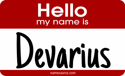 Hello my name is Devarius png download