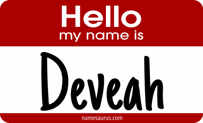 Hello my name is Deveah png download