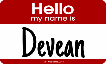 Hello my name is Devean png download