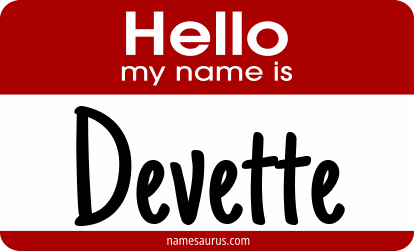 Hello my name is Devette png download