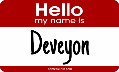 Hello my name is Deveyon png download