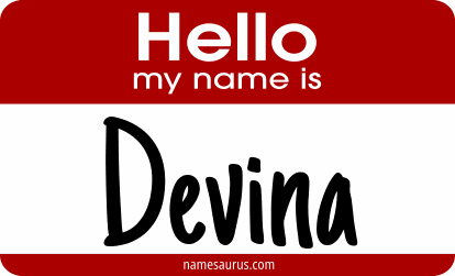 Hello my name is Devina png download