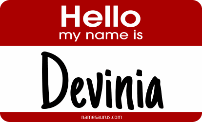Hello my name is Devinia png download