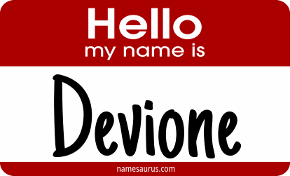 Hello my name is Devione png download