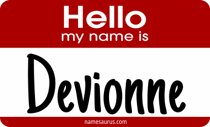 Hello my name is Devionne png download