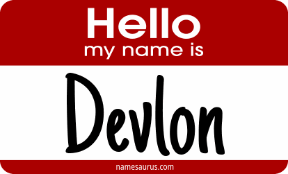 Hello my name is Devlon png download