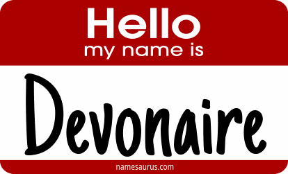 Hello my name is Devonaire png download