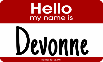 Hello my name is Devonne png download