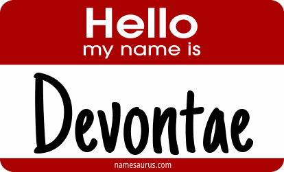Hello my name is Devontae png download