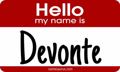 Hello my name is Devonte png download
