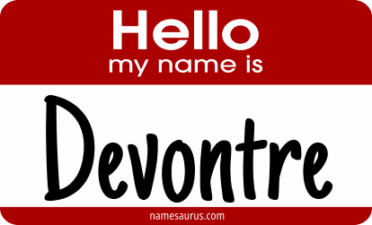 Hello my name is Devontre png download