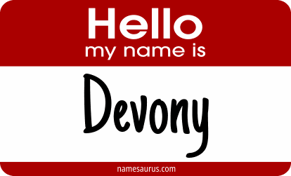 Hello my name is Devony png download
