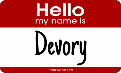 Hello my name is Devory png download