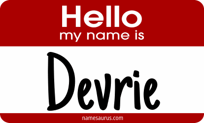 Hello my name is Devrie png download