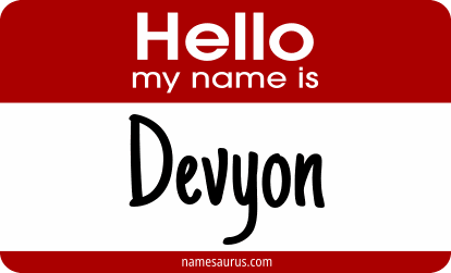 Hello my name is Devyon png download