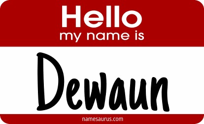 Hello my name is Dewaun png download