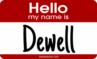 Hello my name is Dewell png download