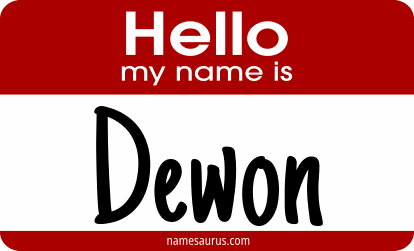 Hello my name is Dewon png download