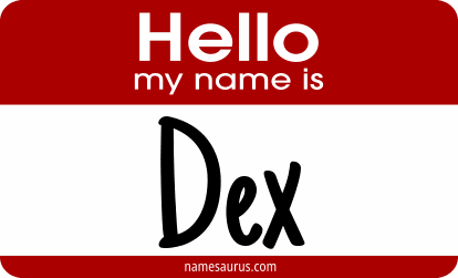 Hello my name is Dex png download