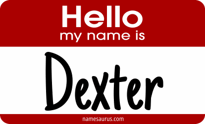 Hello my name is Dexter png download