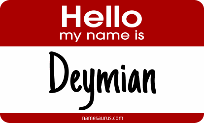Hello my name is Deymian png download