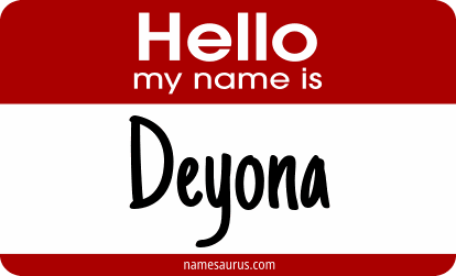 Hello my name is Deyona png download