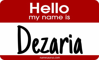 Hello my name is Dezaria png download