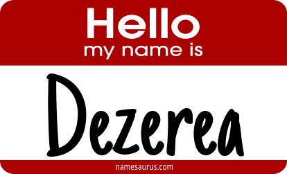 Hello my name is Dezerea png download