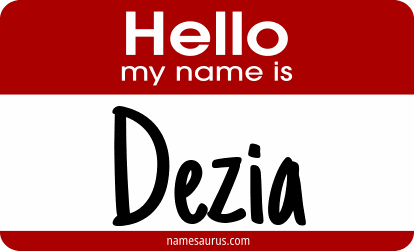 Hello my name is Dezia png download