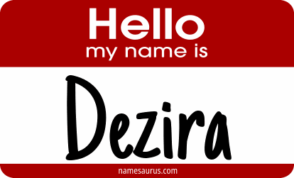 Hello my name is Dezira png download