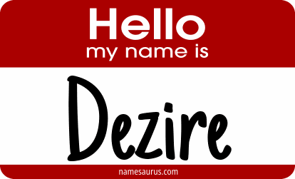 Hello my name is Dezire png download