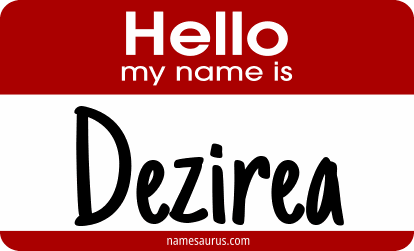 Hello my name is Dezirea png download