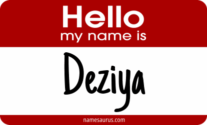 Hello my name is Deziya png download