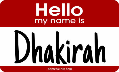 Hello my name is Dhakirah png download