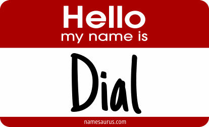 Hello my name is Dial png download