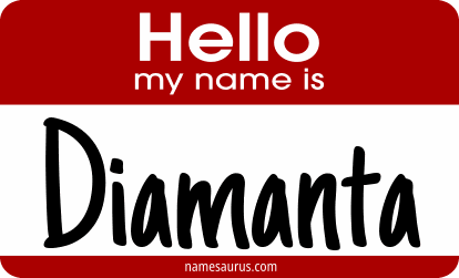 Hello my name is Diamanta png download