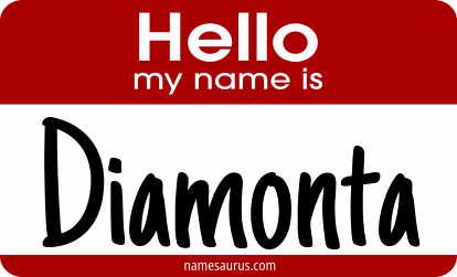 Hello my name is Diamonta png download