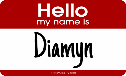 Hello my name is Diamyn png download