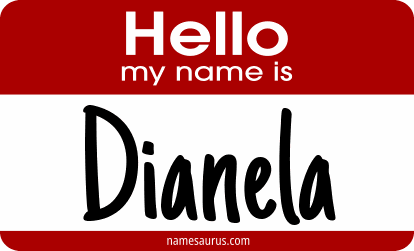 Hello my name is Dianela png download