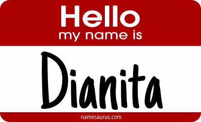 Hello my name is Dianita png download