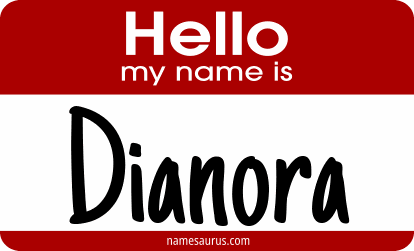 Hello my name is Dianora png download